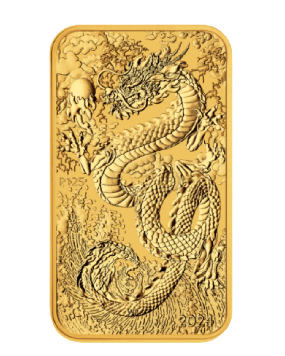 2024 Dragon 1oz Gold Rectangular Coin